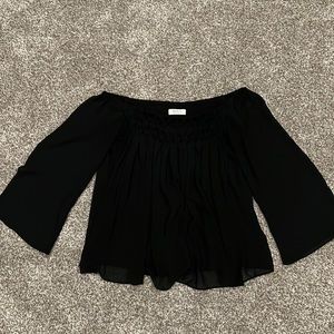 Bailey/44 Off The Shoulder Black Top